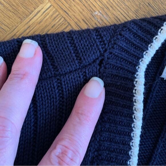 Vintage Koret Striped Cardigan Woman’s size medium old money Classic - Picture 10 of 16